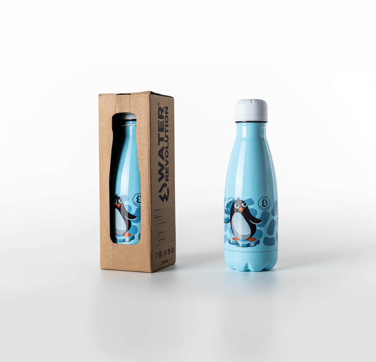 BOTELLA TERMICA INOX 350ML PINGÜINOS